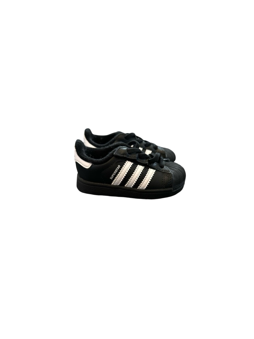 adidas Kids Black Sneakers with White Stripes